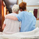 Caregiver supporting a senior